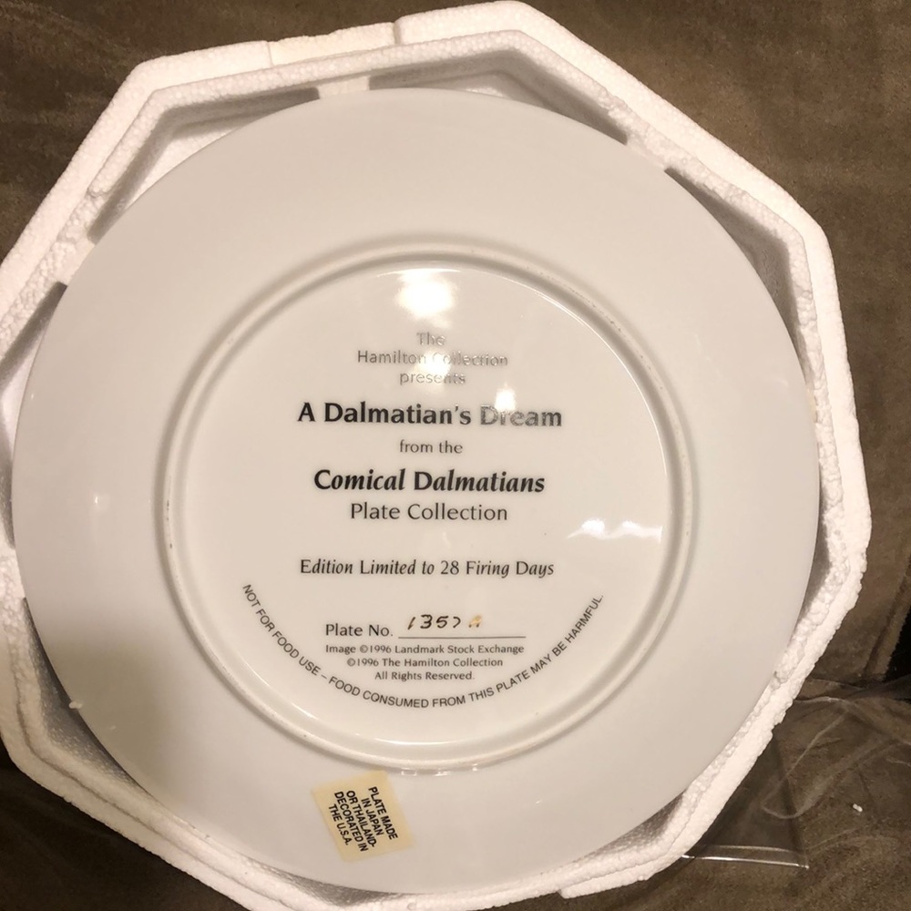 The Hamilton Collection, A Dalmatians Dream Plate π₯³3XHPπ₯³ - Picture 3 of 5